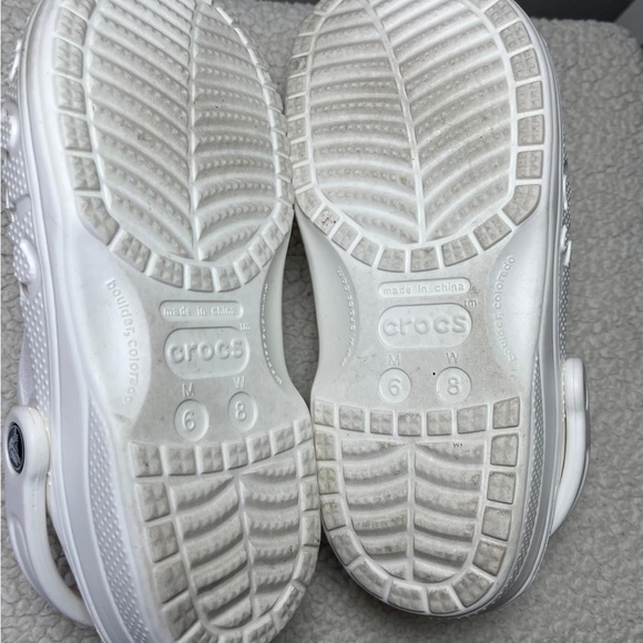 Crocs Classic Clogs Women’s 6 Men’s 8 Unisex Comfort Shoes White Slides - Picture 5 of 5